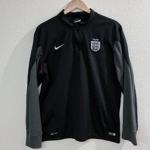 Nike Black Soccer Sweatshirt "The Football Association", Black/Gray, Men's Large